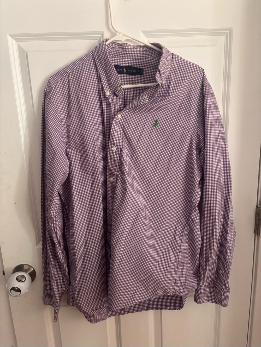 Ralph Lauren Lavender Gingham Button-Down Shirt
